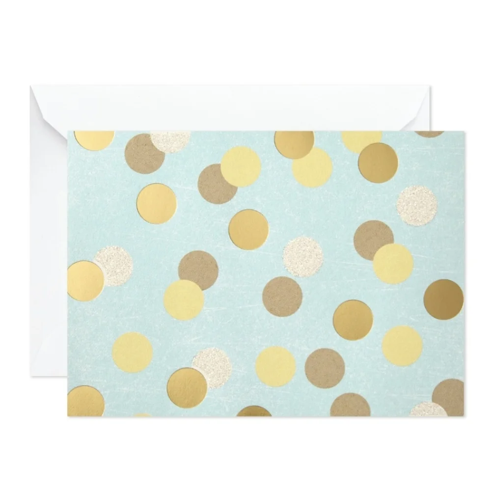 HALLMARK FLORAL DOTS LUXE BLANK 50 NOTE CARDS STATIONERY 5☆ $35 BNWT SO